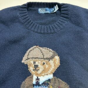 Polo Ralph Lauren Bear Sweater Navy Blue Men’s Size Medium